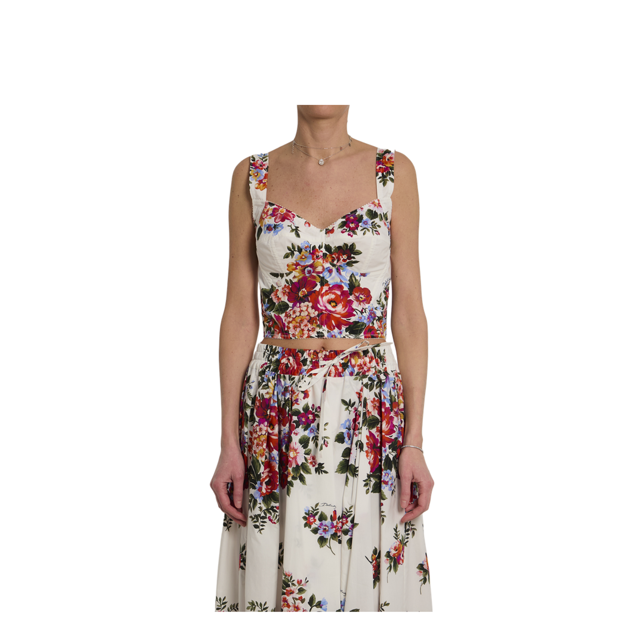 Bustier Top with Floral Print - Image 1
