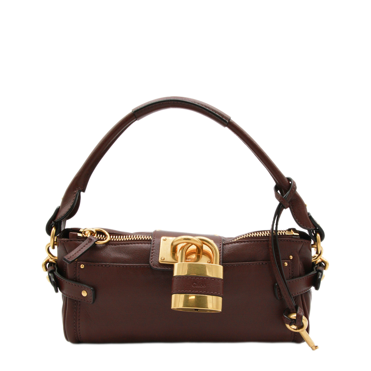Paddington Small Grained Buffalo Leather Shoulder Bag - Crafty Brown - Image 1
