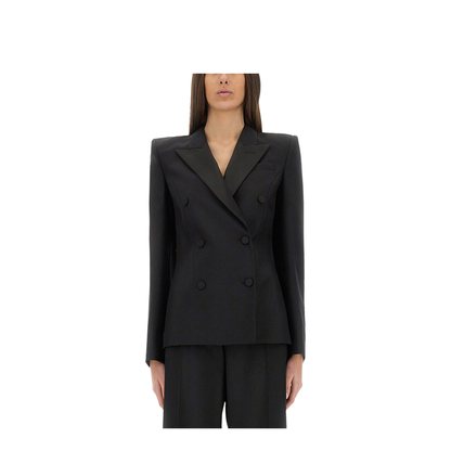 Double-Breasted Jacket with Voluminous Shoulders - Image 1