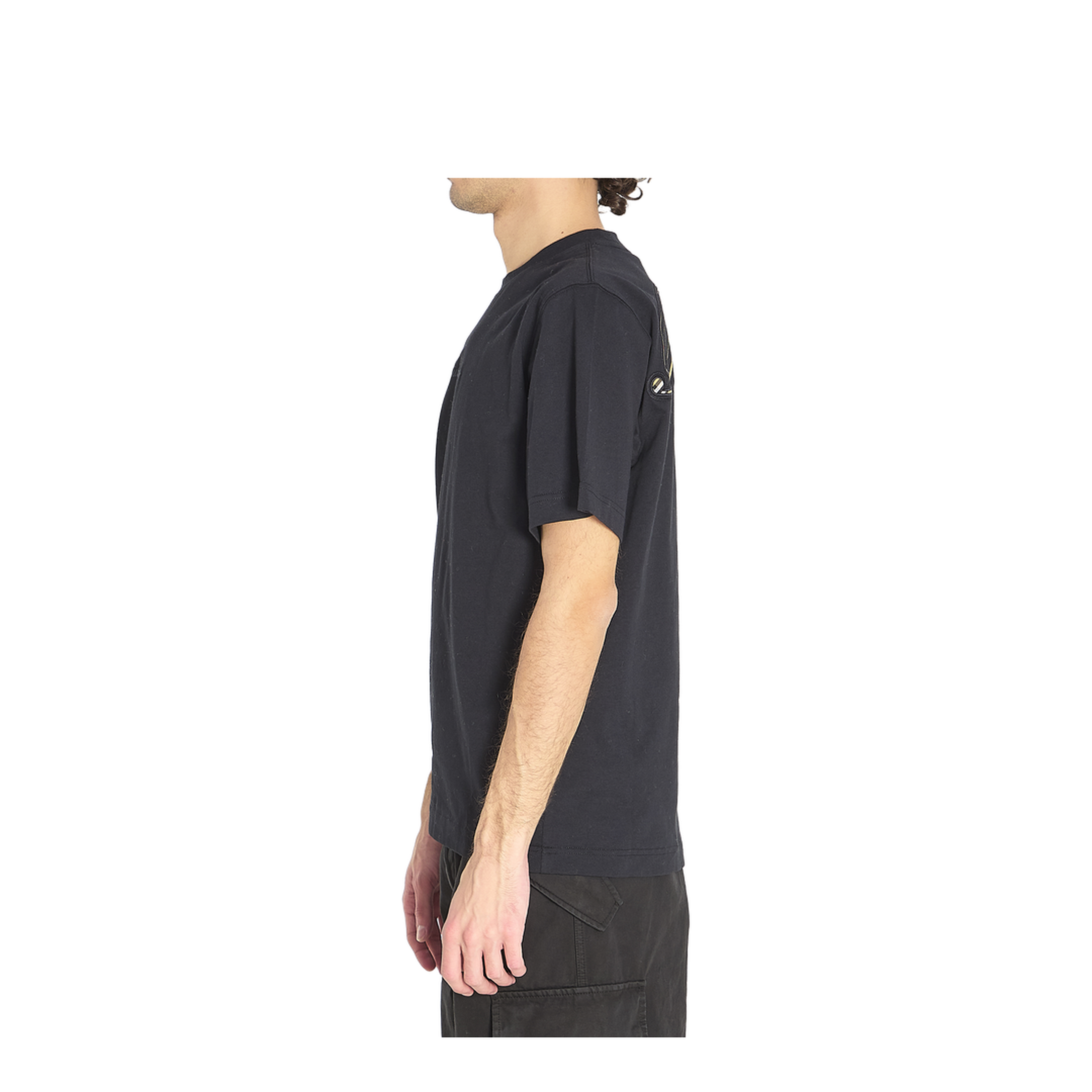 Black Cotton T-Shirt - Image 3