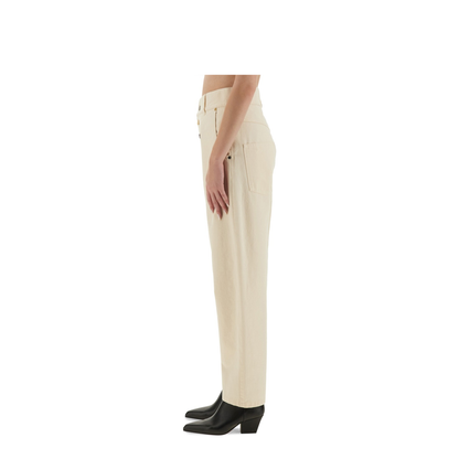 Straight Fit Jeans - Cream - Image 4