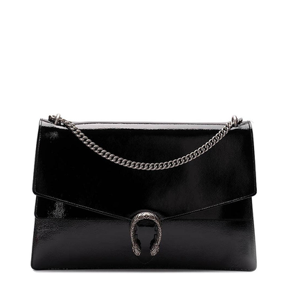 Dionysus Medium Leather Shoulder Bag - Black - Image 1