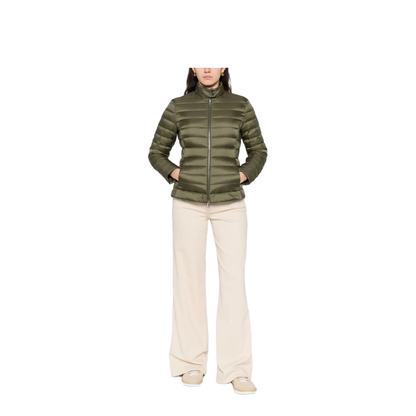 Olive Green Nylon Genet Down Jacket - Image 2