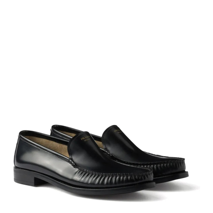 Brushed Fumé Leather Loafers - Image 3