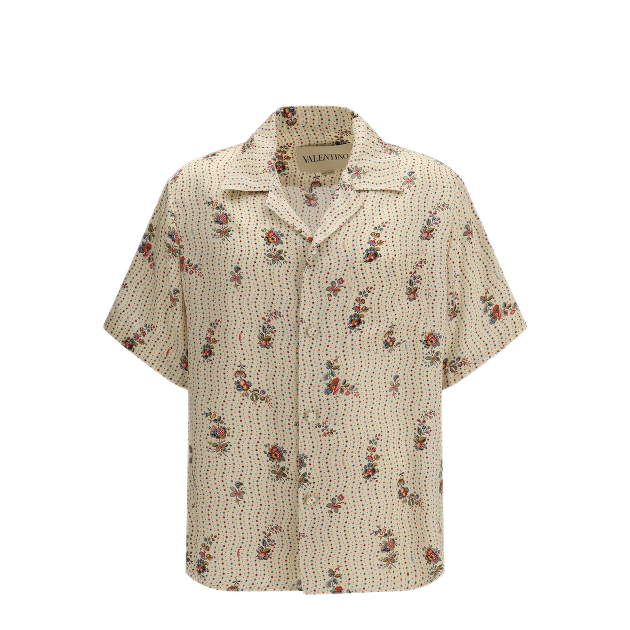 Papier Floral Print Silk Bowling Shirt - Image 1