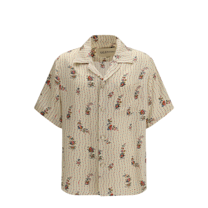 Papier Floral Print Silk Bowling Shirt - Image 1