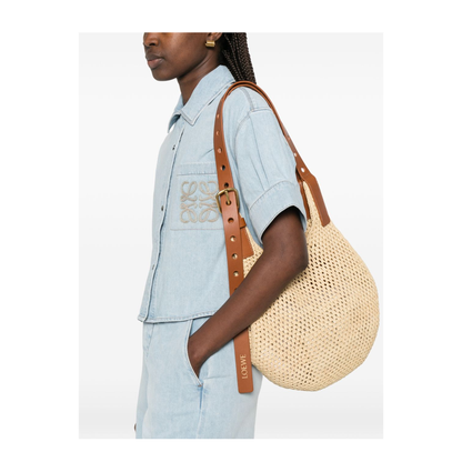 Paula’s Ibiza Small Raffia Hobo - Raffia - Natural/Tan - Image 5
