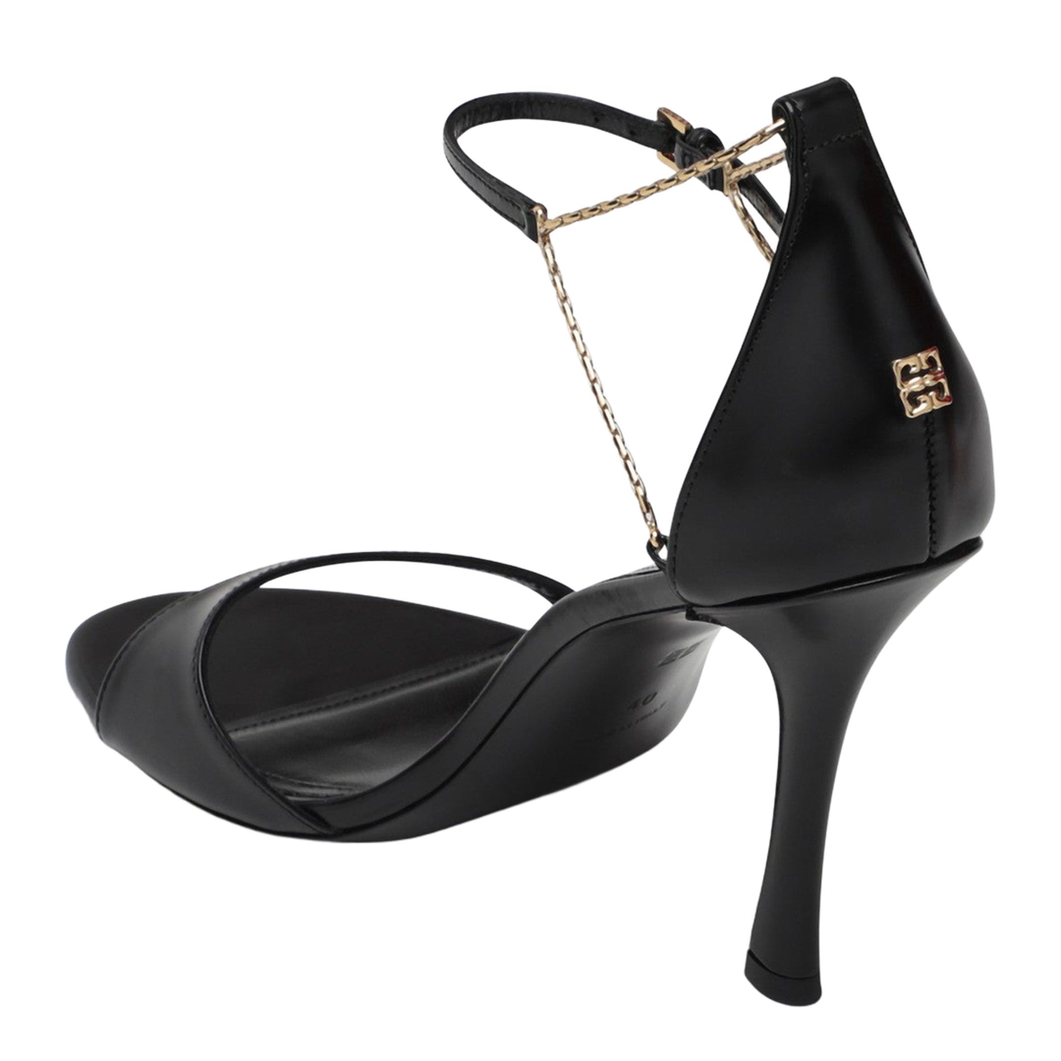 4G Liquid 95 Sandals in Black Leather - Image 2
