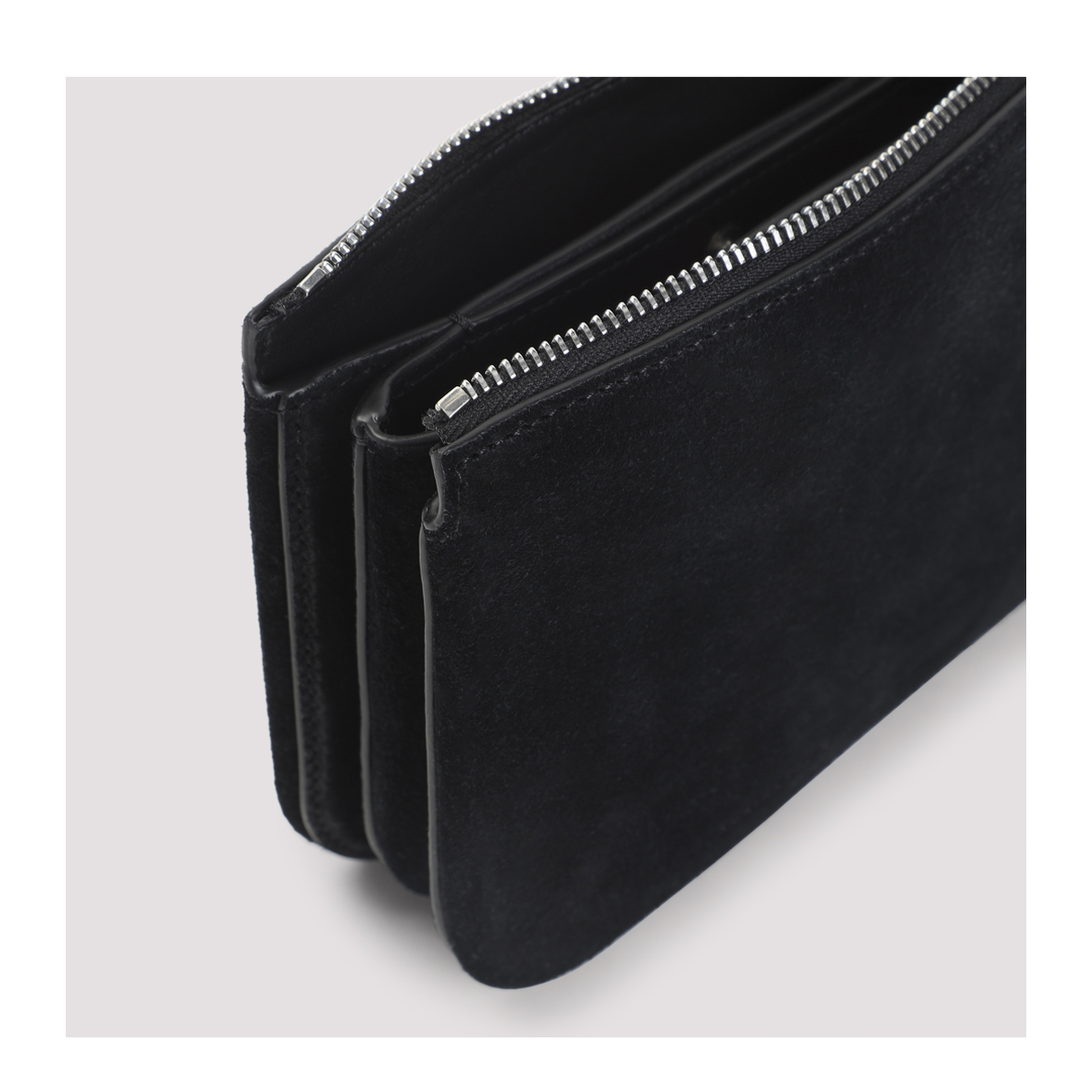 Small Calfskin Shoulder Bag - Black Suede - Image 5
