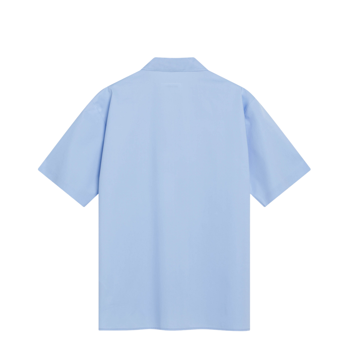 Short-Sleeve Poplin Shirt With Reinforcements, Light Blue - Image 2