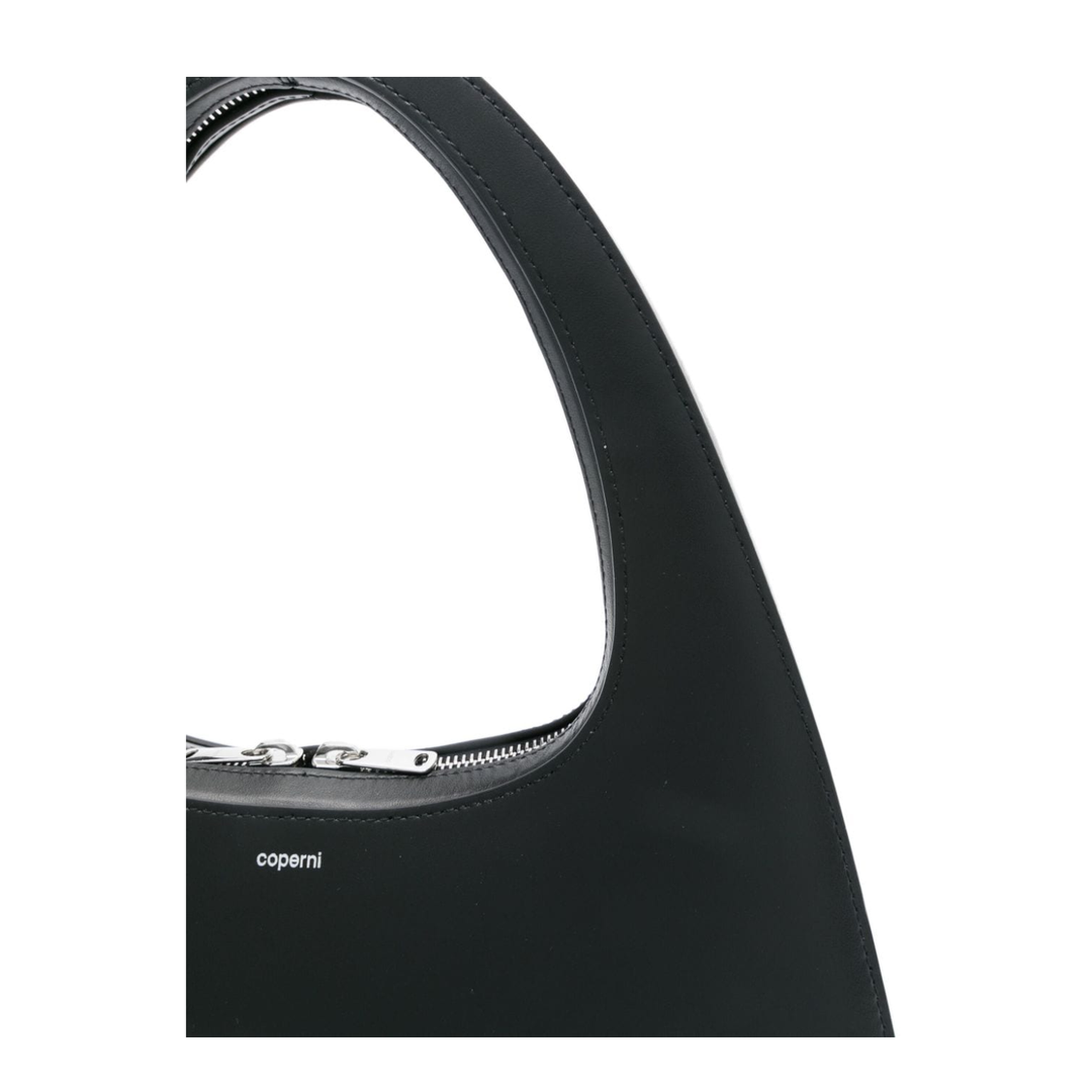 Swipe Medium Calf Leather Shoulder Bag - Black - Image 4