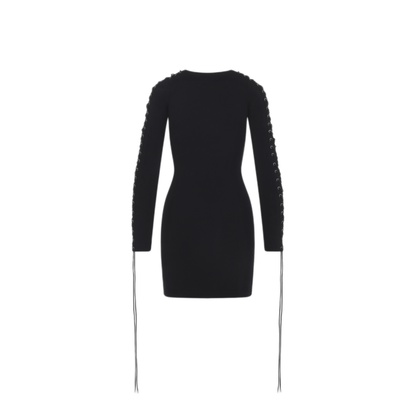 Lace-Up Mini Dress - Image 4