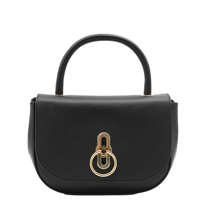 Amberley Small Supple Smooth Leather Top Handle Bag - Black - Image 1