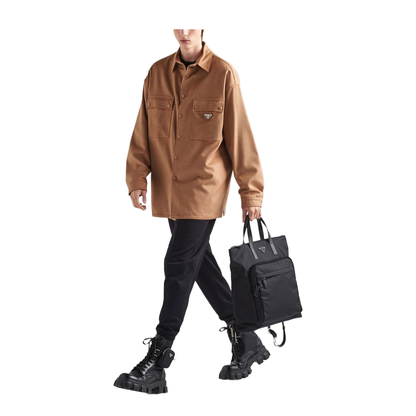 Re-Nylon and Saffiano Leather Tote Bag - Image 2