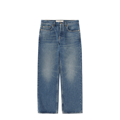 Blue Medium Wash Loose Jeans - Image 1