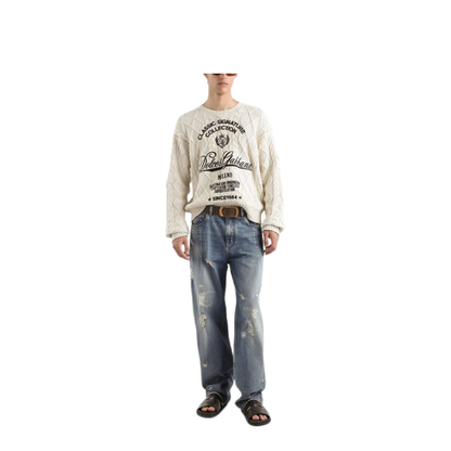 Oversized Pullover With Interwoven Pattern - Image 3