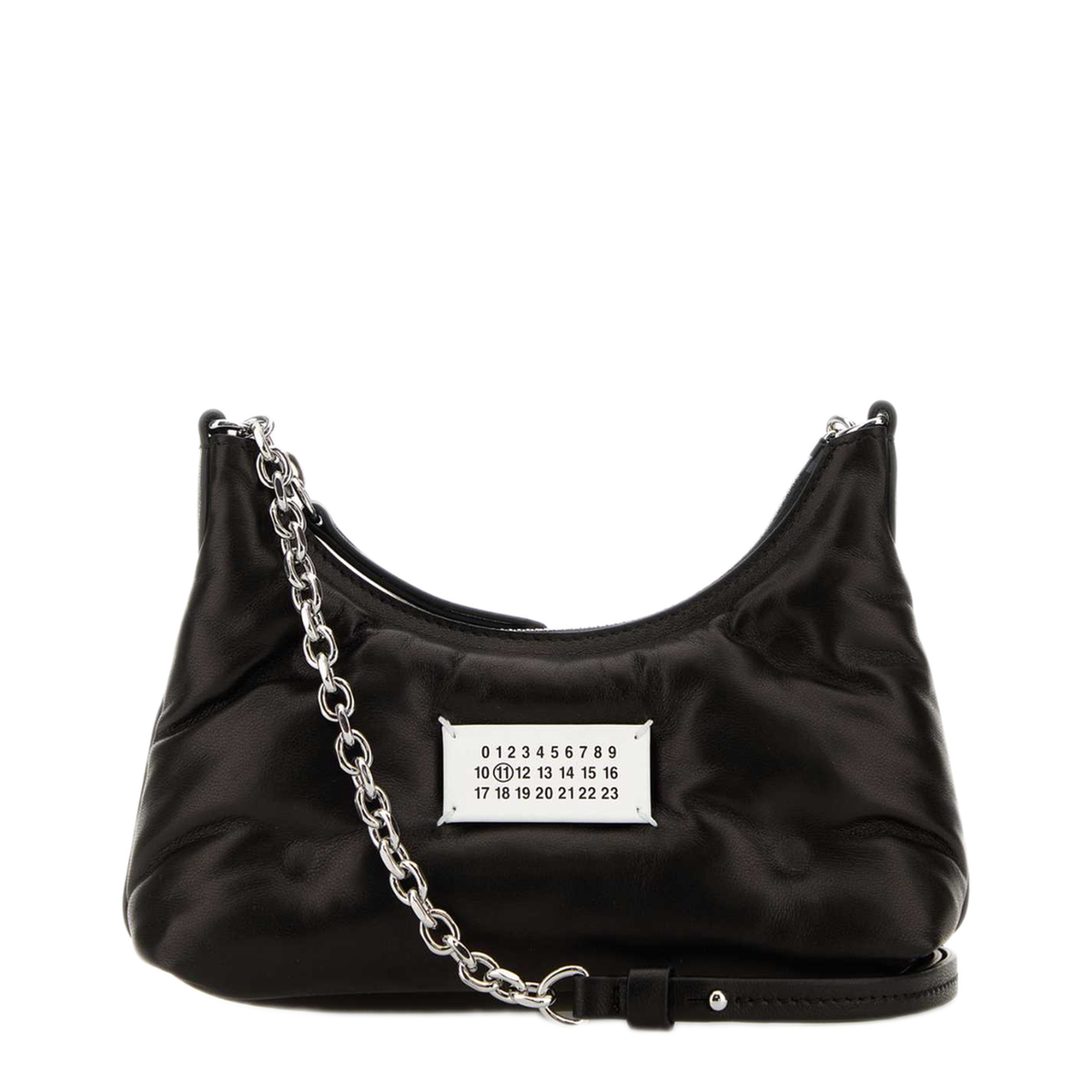 Glam Slam Micro Nappa Leather Hobo Bag - Noir - Image 1