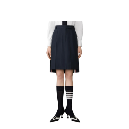 Pleated Wool Midi Skirt - Image 2