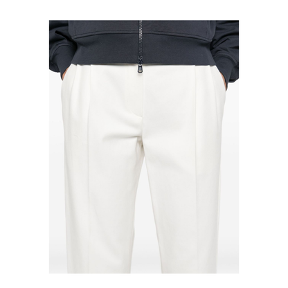 Stretch Cotton Cover Slouchy Trousers with Monili - Image 3