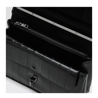 VLOGO Medium Shoulder Bag Black - Image 5