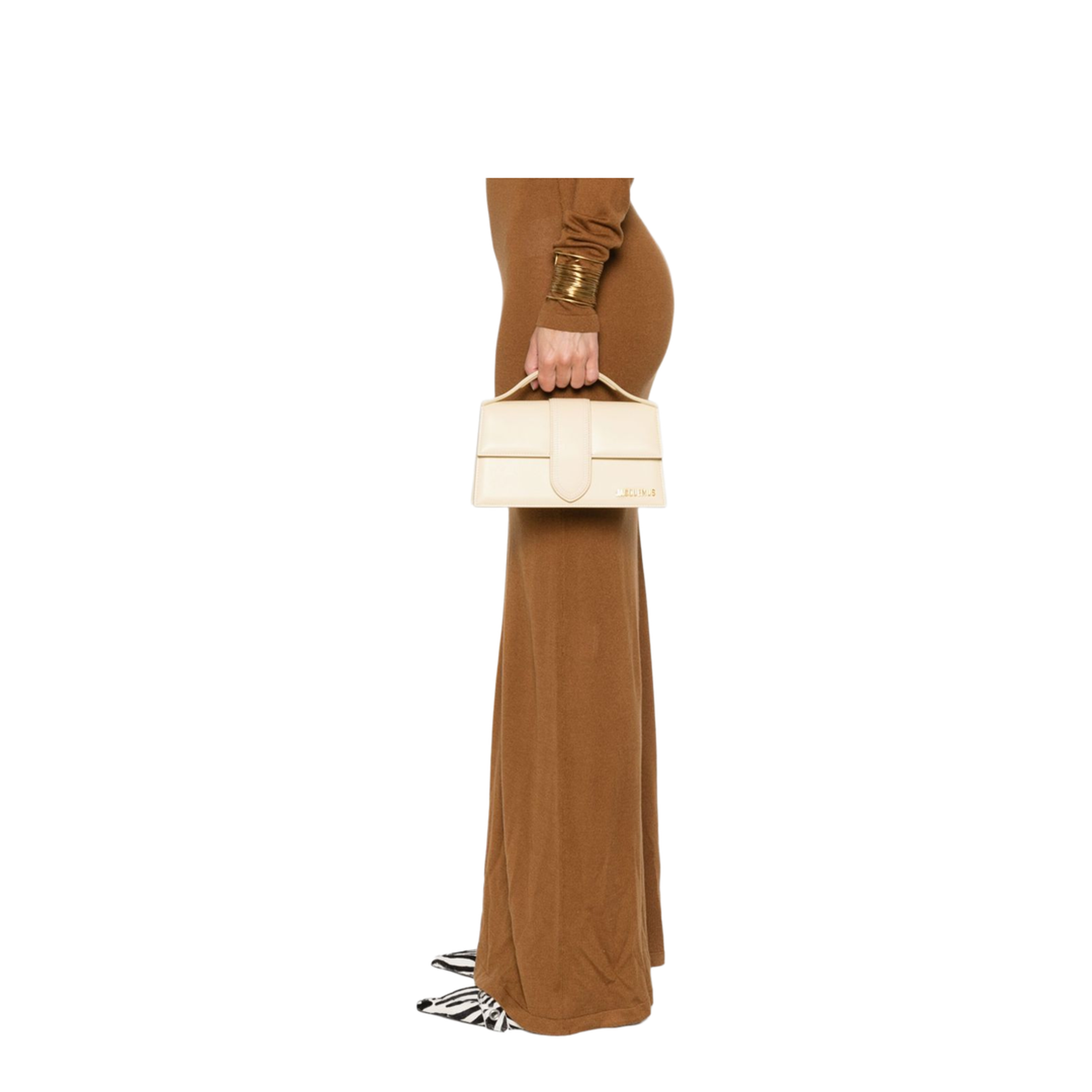 Le Grand Bambino Calf Leather Top-Handle Bag - Ivory - Image 2