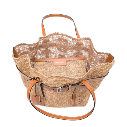 Raffia Tote Bag - Beige - Image 2