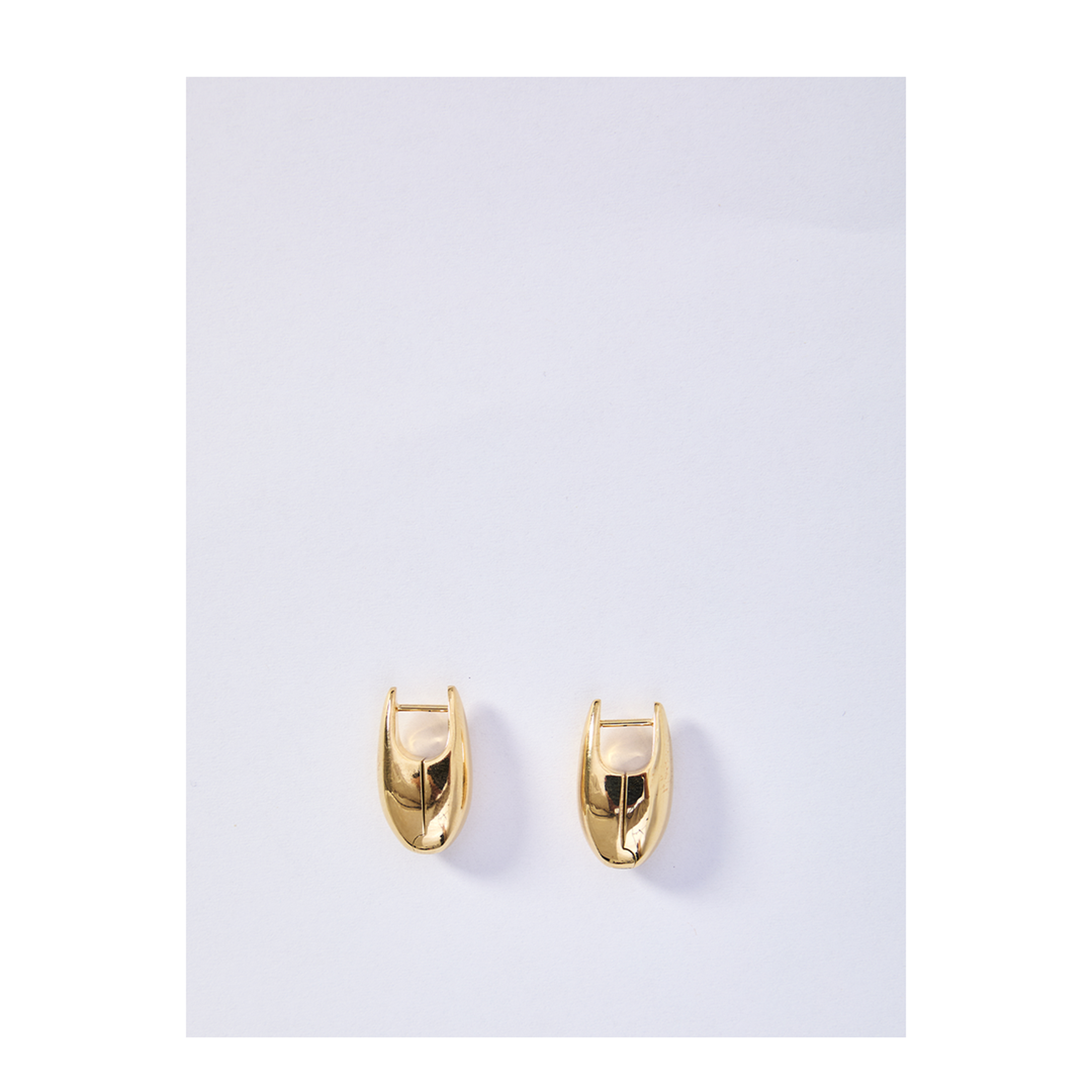 Oval Shape Smooth Finish Hinged Closure Earring - Image 1