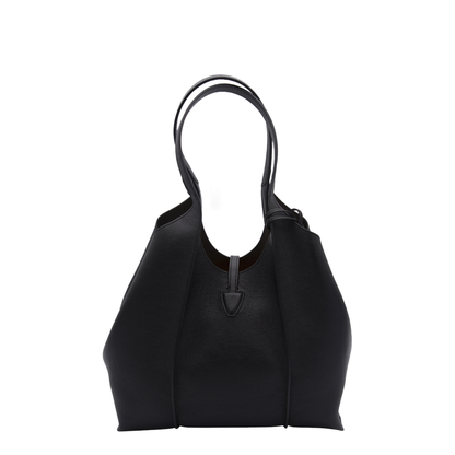 T Timeless Small Calf Leather Shopping Bag - Black - Image 6