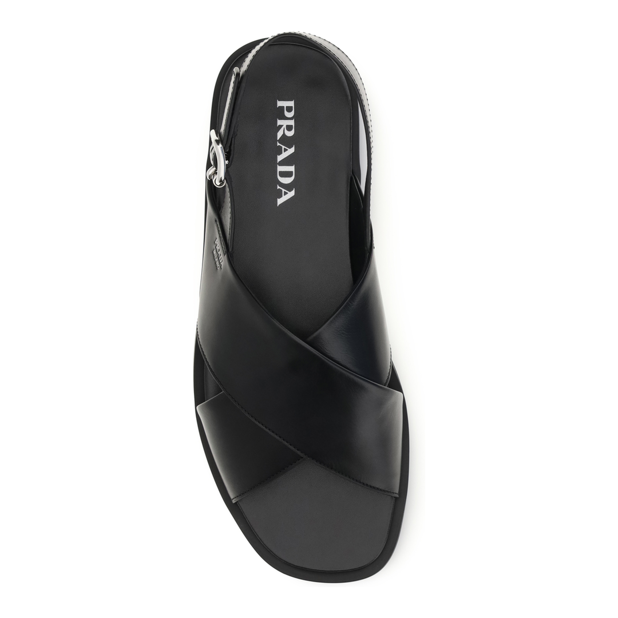 Saffiano Criss-Cross Sandals - Image 4