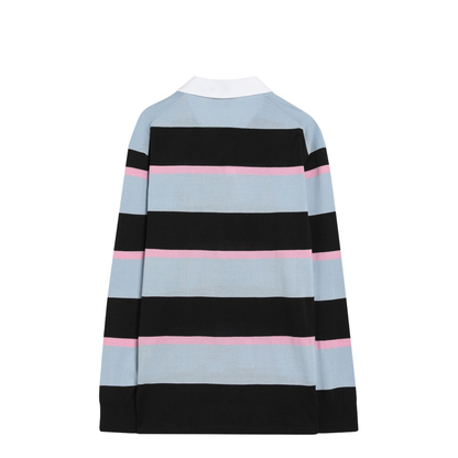 Striped Polo in Silk and Cotton - Image 2