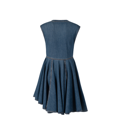 Deep Stone Denim Wrap Dress - Image 2