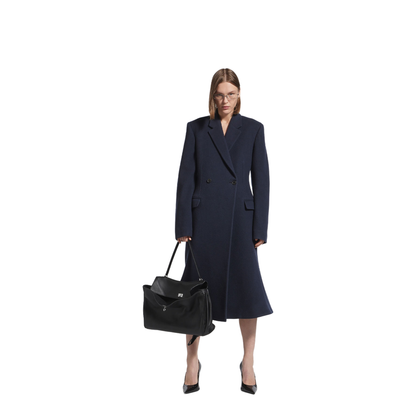 Godet Brushed Wool Midi Coat - Image 2