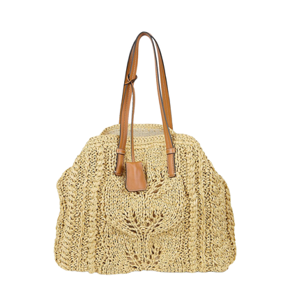 Rafia Tote Bag - Beige - Image 1