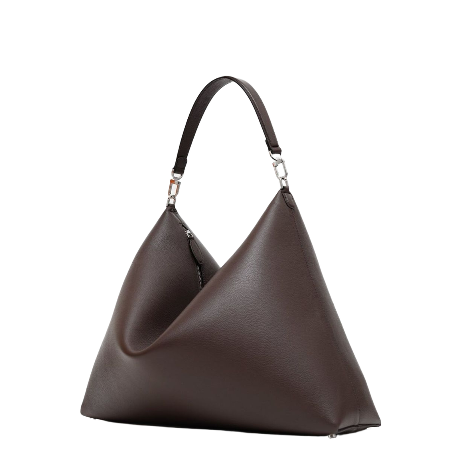 Bevel Hobo Bag in Grainy Leather - Image 3