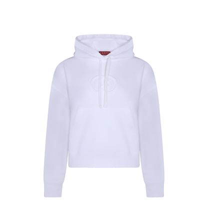 White Cotton Oversize Sweatshirt - Image 1