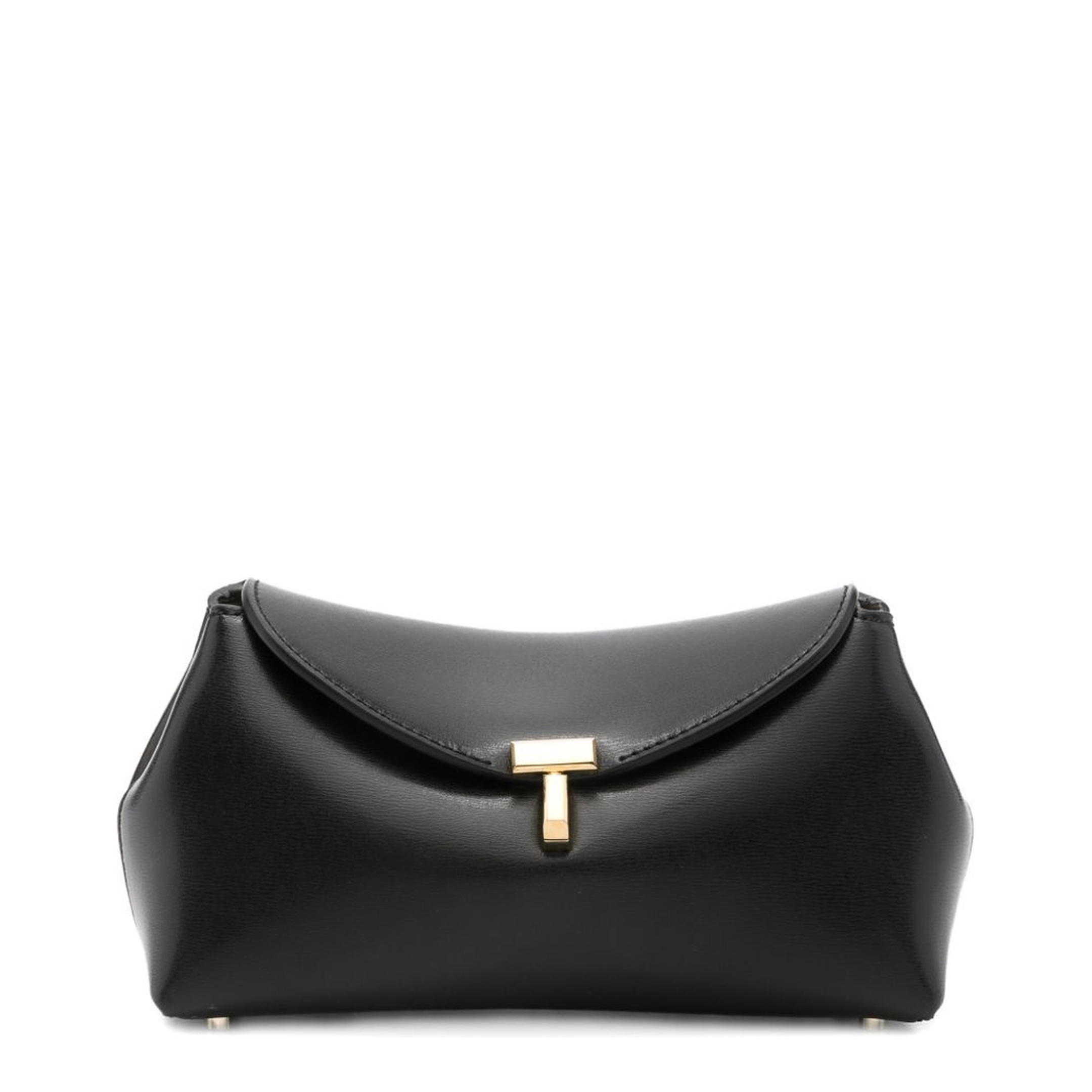 T-Lock Mini Calf Leather Clutch - Black - Image 1