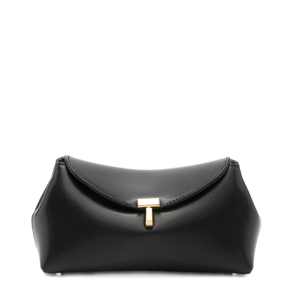T-Lock Mini Calf Leather Clutch - Black - Image 1