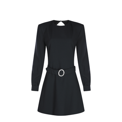 Backless Mini Dress Black - Image 3