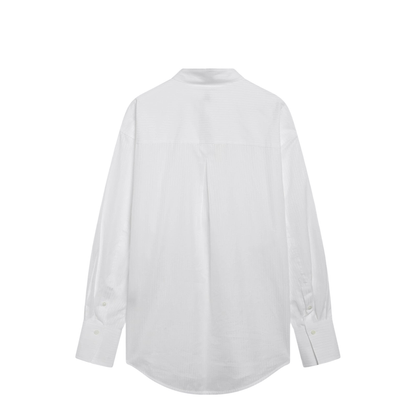 White Oversized Striped Shirt - Image 2