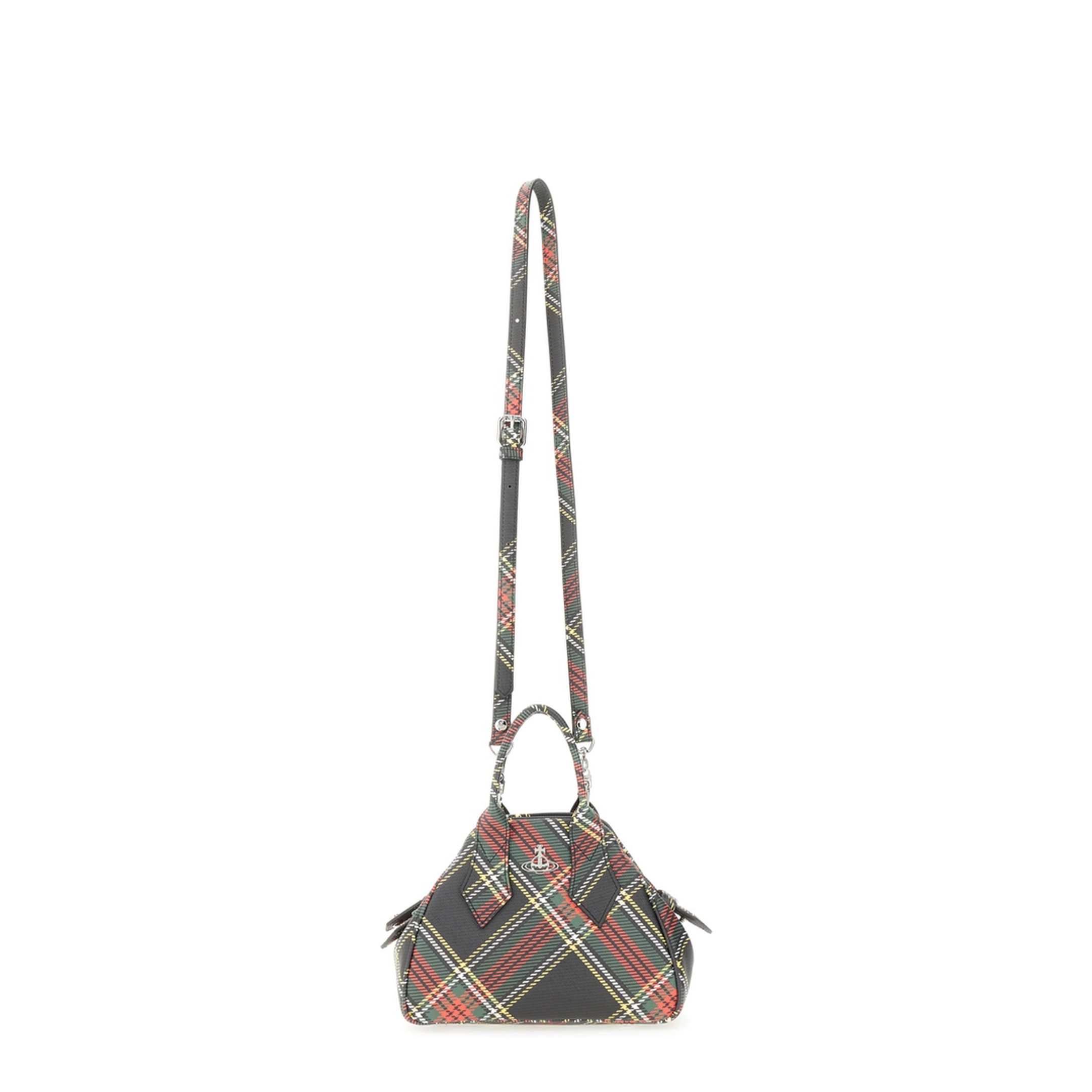 Yasmine Small Polyurethane Cotton Handbag - Chelsea Tartan - Image 3