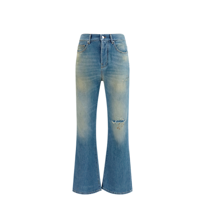 Slash Flared Distressed Jeans - Image 1