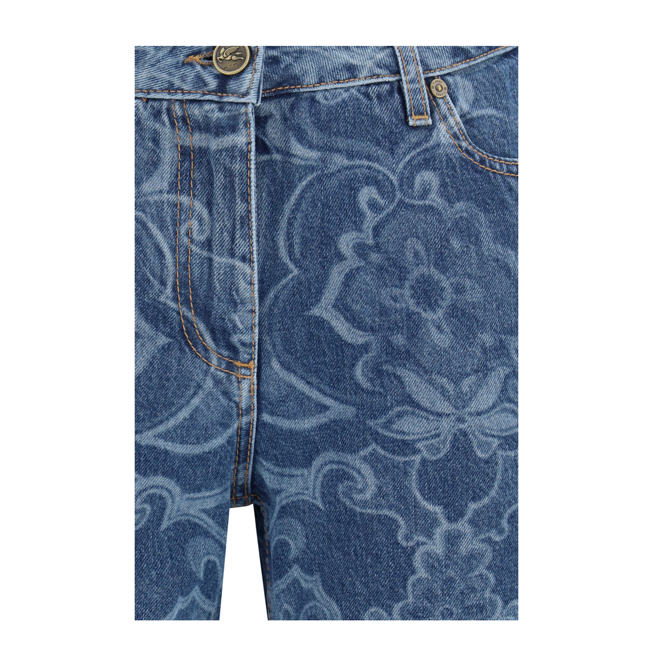 Ornamental jacquard denim Jeans - Image 3