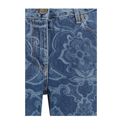 Ornamental jacquard denim Jeans - Image 3