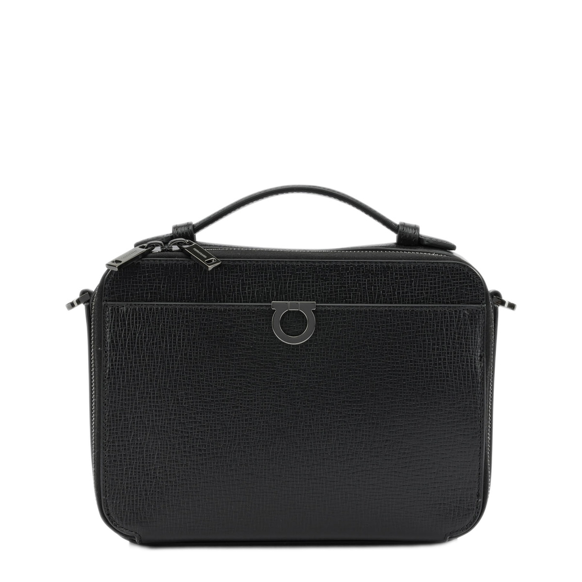 Gancini Calfskin Crossbody Bags - Black - Image 1