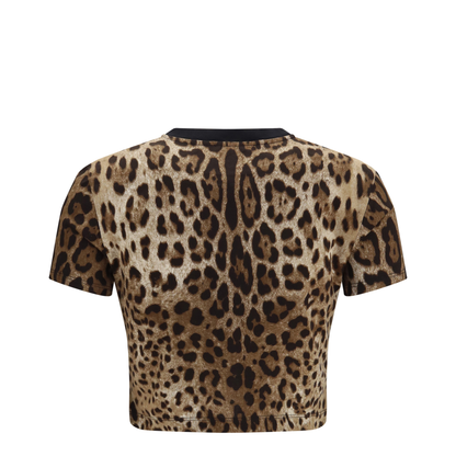 Leopard-print cropped T-shirt - Image 2