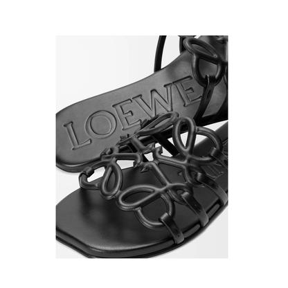 Petal Anagram Leather Sandals - Image 2