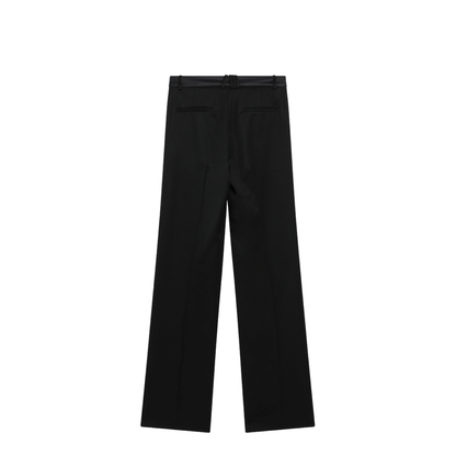 Black Virgin Wool Tuxedo Trousers - Image 2