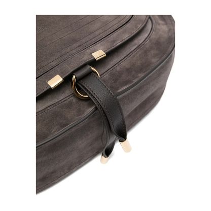 Marcie Suede Calfskin Shoulder Bag - Kohl Brown - Image 3