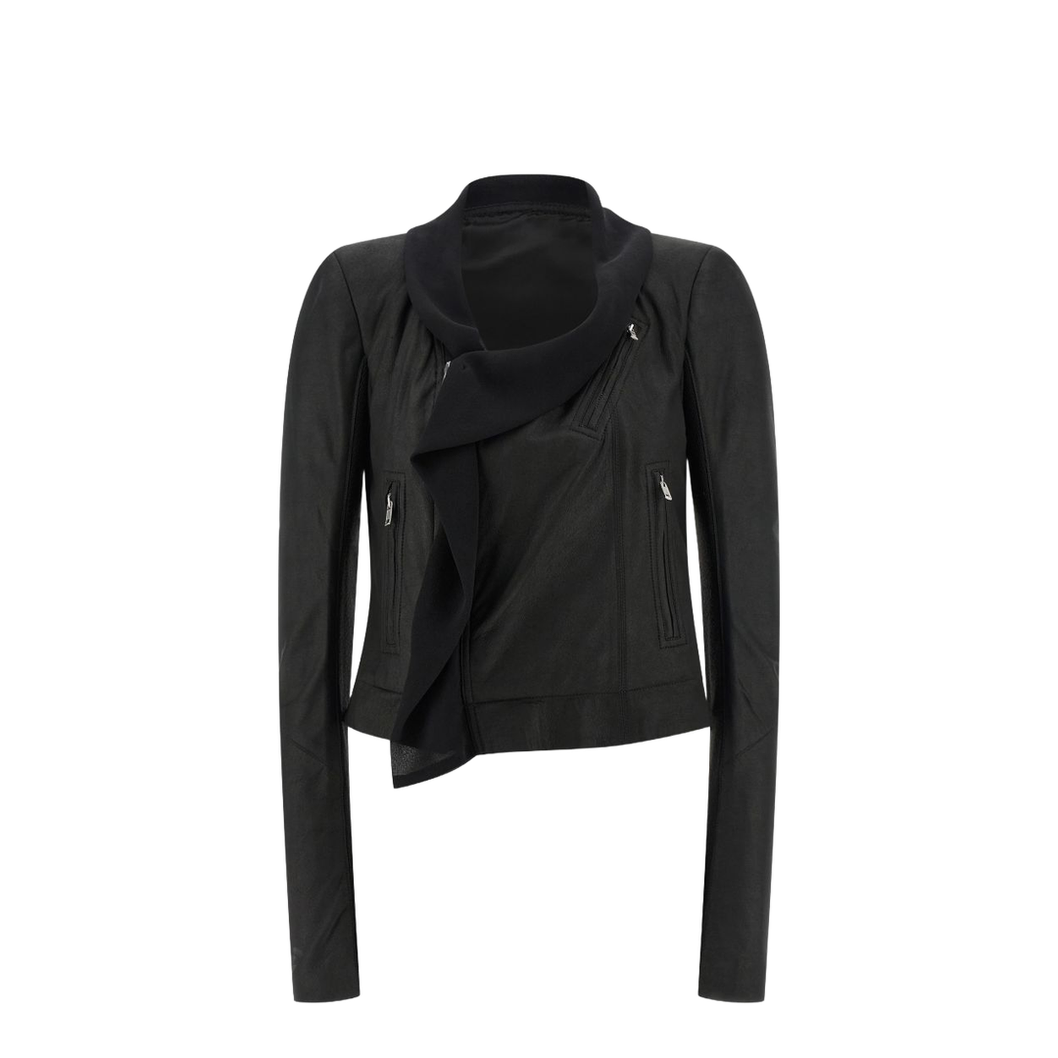 Scarf Biker Jacket - Image 1