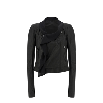 Scarf Biker Jacket - Image 1